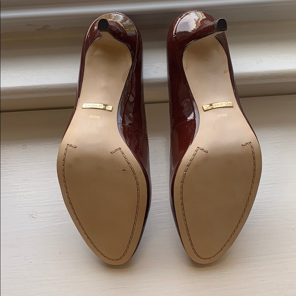 New Louise et Cie Port Red Patent Heels Pumps 9 M - Picture 3 of 7